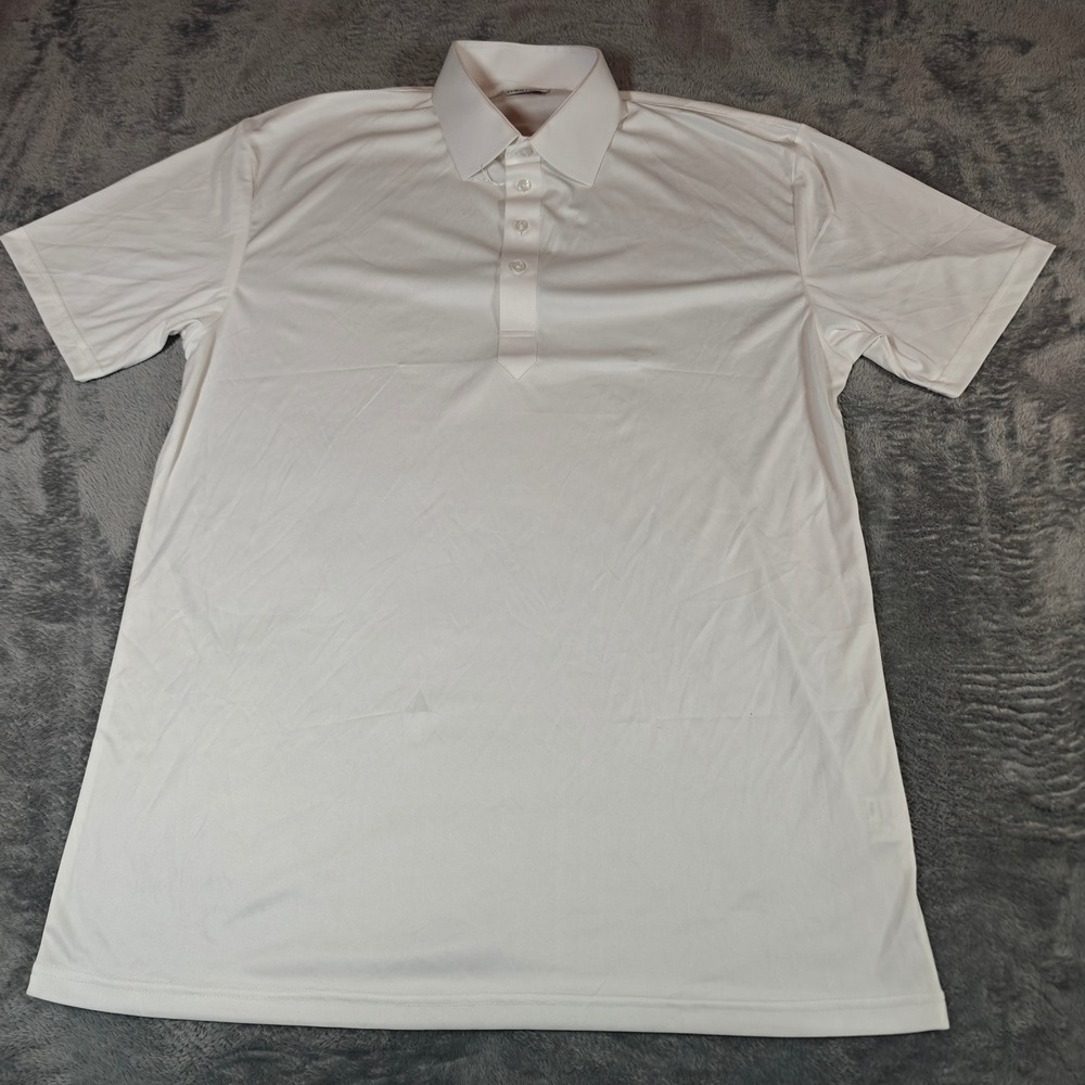 Collars & Co Dress Collar Polo Mens XL Tall White Performance Short Sleeve Shirt